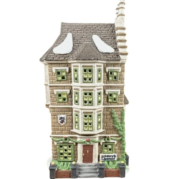 Department 56 Dickens Village Nephew Fred's Flat Lighted Porcelain Christmas VTG - Picture 3 of 7